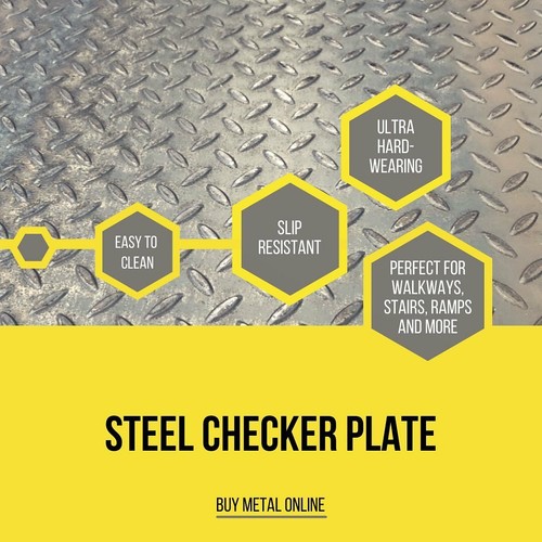 Steel checker plate - plate, tread