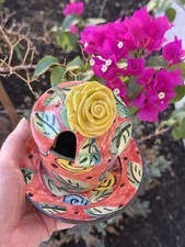 VINTAGE MARY ROSE YOUNG LIDDED CONSERVE/SUGAR POT  SIGNED AND DATED 1990