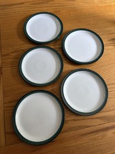 Denby Greenwich Green Side Plate Bundle x 5 22cm - good used condition