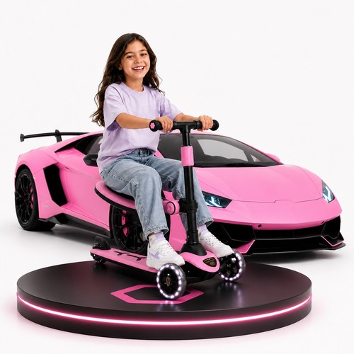 Kids wheel scooter with seat - 3,