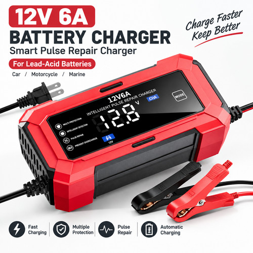 12v car battery charger - car,
