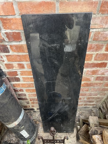 Black granite hearth - black,