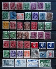 O341) Canada KGV to QEII era stamps perfins used