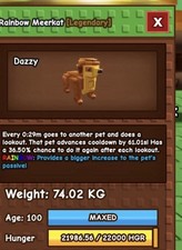 🌱Grow A Garden🌱 | Semi TitanRAINBOW Meerkat ~ 74KG