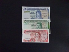 GIBRALTAR QEII 1986-88 X3 BANKNOTES £10, £5, £1 UNCIRCULATED