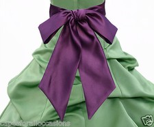 NEW SATIN SASH 71" 75" 80" ONLY 4 FLOWER GIRL DRESS PAGEANT HOLIDAY MULTI-COLOR