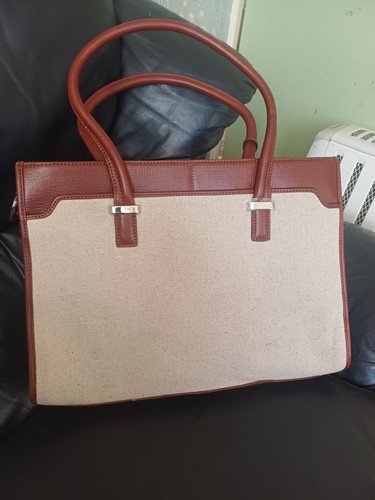 Knomo canvas and brown leather - and,