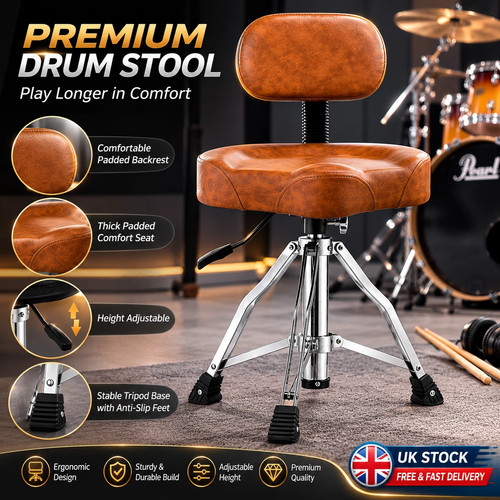 Drum throne with backrest - with,