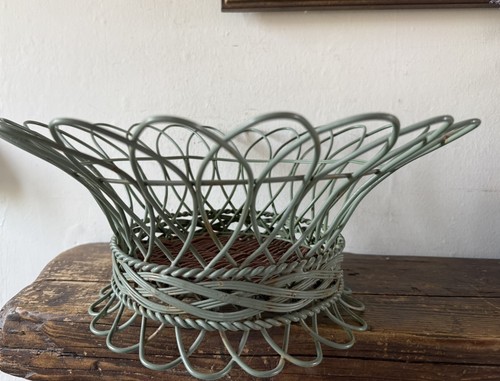 Vintage wire basket french - wire,