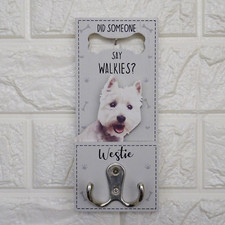 Westie Dog Lead Hook Twin