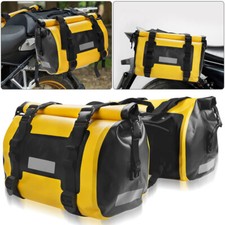 2x Waterproof Motorcycle Tail Bag Rear Seat Outdoor Travel Luggage Roll Pack Bag