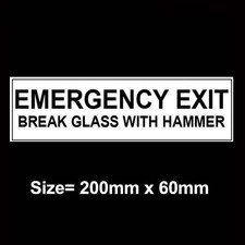 BUS COACH STICKER EMERGENCY