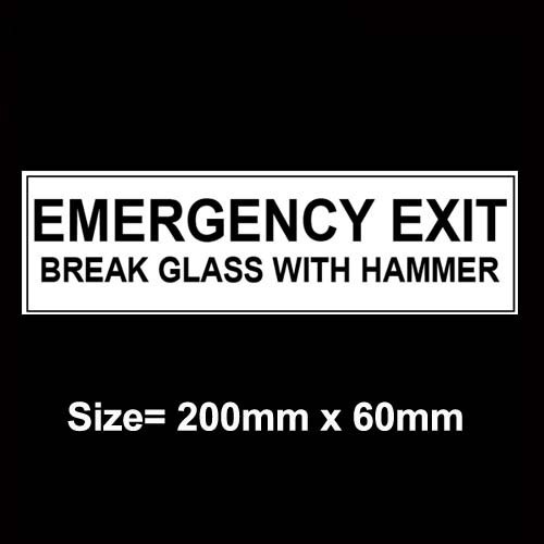 Emergency exit break glass - break,