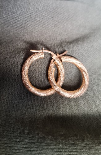 Hinds textured creole hoop - f,