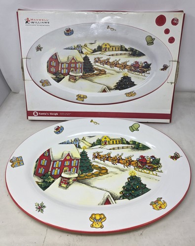 Santa sleigh christmas platter - santa,