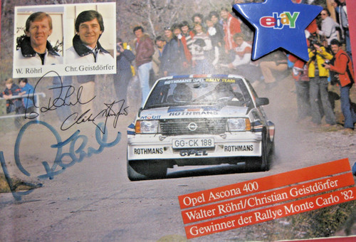 Rally autograph card röhrl - card,
