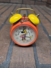 Vintage Bradley Walt Disney Productions Minnie Mouse Alarm Clock 4 inches