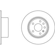 2x Brake Discs Solid For Saab