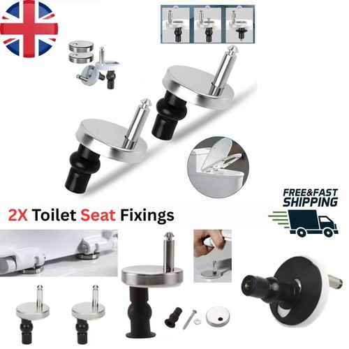 Toilet seat hinge fixings - toilet,