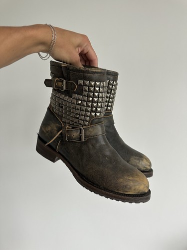Ash metal studded washed - ash,