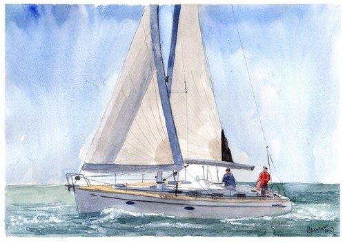 Painting bavaria yacht - bavaria,