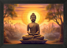 Zen Garden Buddha Framed Wall