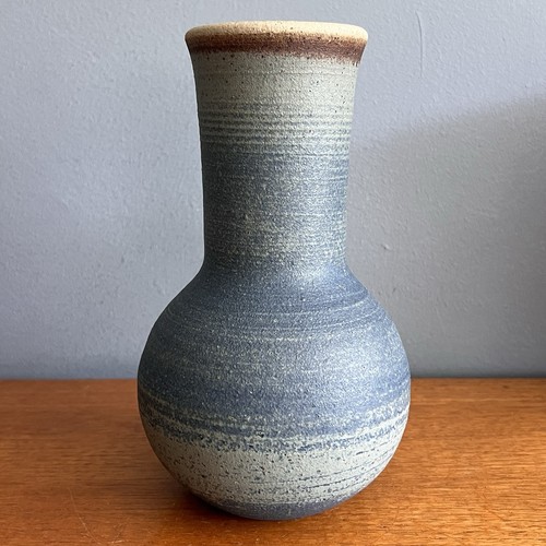 Studio pottery vase blue and - studio,