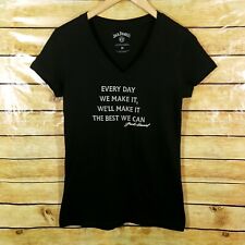 Woman's Jack Daniels Top Size M Black Graphic T Shirt Cotton Best We Can