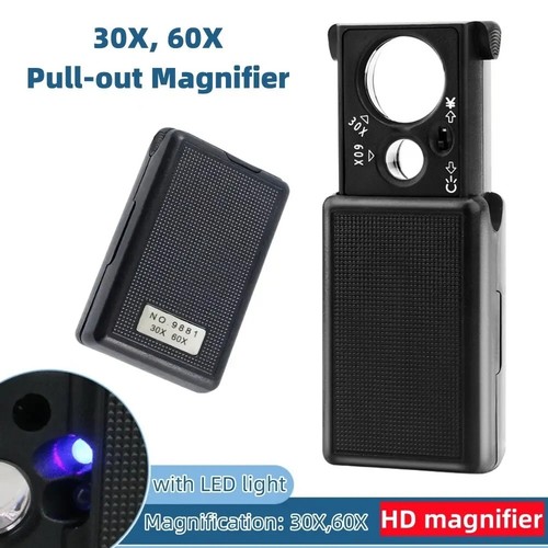 30x 60x magnifier - 30x/60x, light