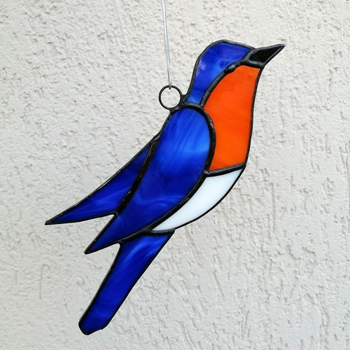 Bluebird stained glass - bluebird,