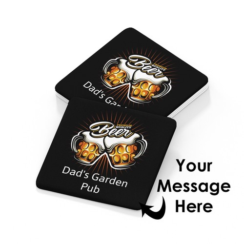 Personalised beer mats - personalised,