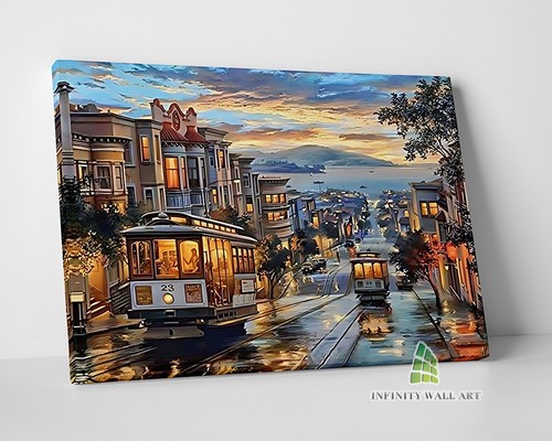 Sunset city canvas art - sunset,