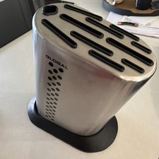 Global 11 Slot Knife Block. Stainless Steel.
