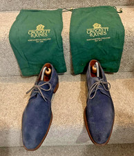 Crockett & Jones Navy Suede