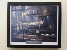 Philip Hawkins Steam Train print 'Ready For Action' Tyseley Engine Shed   FRAMED