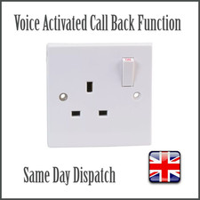 Voice Activated Wireless GSM Spy Bug SIM Single Wall Socket Plug Surveillance