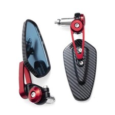 Motorcycle Rearview Mirror Carbon Fiber Handlebar Mirror Motorbike UK Stock