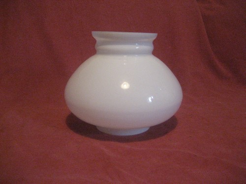 Vintage white glass - lamp, shade