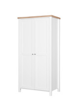 White 2 Door Wardrobe Hanging