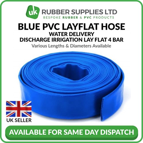 Blue pvc layflat hose - blue,