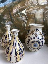 "Trio Blue" - Porcelain Vases