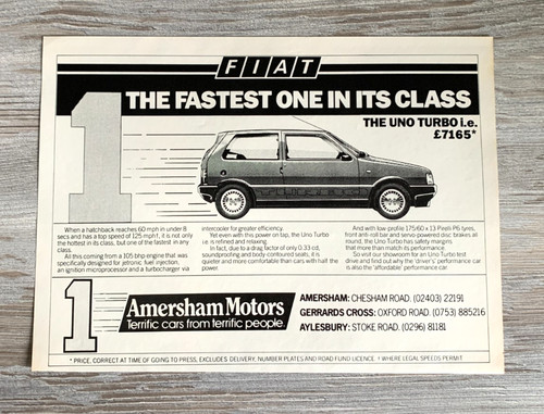 Fiat uno turbo frameable - turbo,