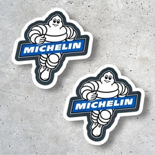 Michelin Man Stickers, Decals ( PAIR )  Vintage 75mm, Motorsport, Garage