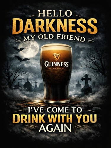 Hello darkness metal tin sign - metal,