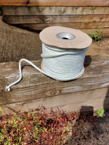 White 8mm fire stove rope - white,