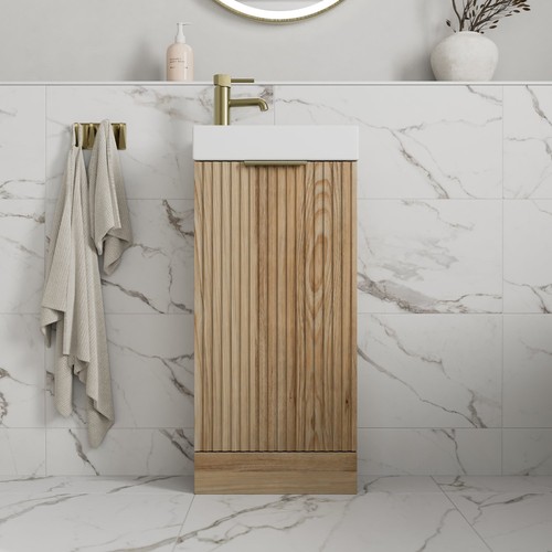 Fluted 400mm bathroom vanity - 400mm,