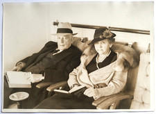 Photograph Vintage US Governor Lowden With Wife Board Richard Fleischhut