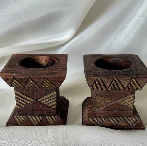 Vintage boho wooden - vintage, candle