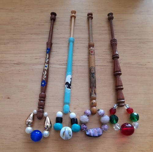 Wood lace bobbins - lace, bobbins.