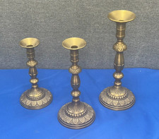 Brass Candle Holders Set of 3